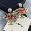 2024/25 Métiers d’art Chanel Pendant Earrings  Metal & Strass  Gold, Resin & Crystal ,Multicolor