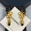 2024/25 Métiers d’art  Chanel Pendant Earrings  Metal & Resin  Golden & Black