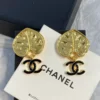 2024/25 Métiers d’art   Pendant Earrings   Metal & Resin  Golden & Black