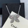 2024/25 Métiers d’art   Necklace   Metal & Strass  Ruthenium, Pink & Crystal