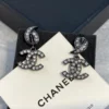2024/25 Métiers d’art   Pendant Earrings   Metal & Strass  Ruthenium, Blue & Crystal