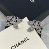 2024/25 Métiers d’art   Stud Earrings   Metal & Strass  Ruthenium, Pink & Crystal