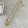 CD Multi Flowers Necklace Gold-Finish Metal, White Resin Pearls and Crystals