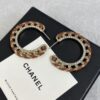 Chanel Hoop earrings – Metal, lambskin & strass, gold, black