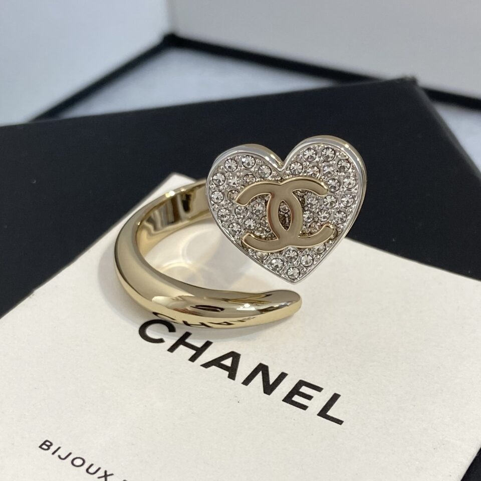Chanel heart shape adjustable ring
